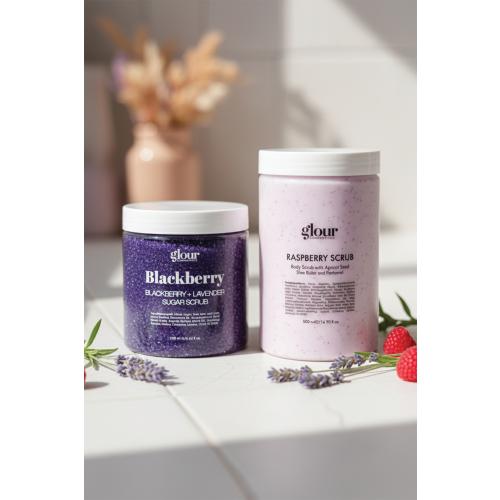 2'li Set Blackberry Lavender & Raspberry Sugar Scrub | Selülit, Çilek Bacak, Batık Giderici