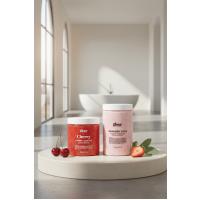 2'li Set Cherry Coconut Sugar Scrub & Strawberry Scrub | Selülit, Çilek Bacak, Batık Giderici
