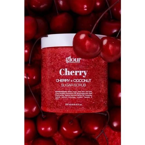 Sugar Scrub 250ml - Cherry & Coconut | Selülit, Çilek Bacak, Batık Giderici Şeker Scrub